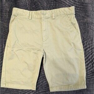 Nordstrom Big Boys Slim Straight Leg Chino Shorts Sage Green Size 18